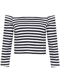 Black And White Crop Top Long Sleeve White And Black Off The Shoulder Crop T Shirt Pictures White Striped Crop Top Black And White Tops Black And White Crop Tops