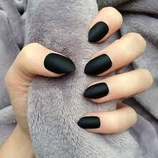 Matte Black Almond Shaped Nails Doobys Short Stiletto Nails Matte Black 24 Claw Point False Nails My Blog Dezdemonnailart Top Stiletto Nails Short Short Acrylic Nails Black Almond Nails
