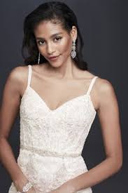 Sequin Lace Sheath Wedding Dress With Crystal Belt David S Bridal Sheath Wedding Dress Lace Sheath Wedding Dress Wedding Dresses