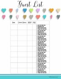 Fill out, securely sign, print or email your wedding guest list worksheet instantly with signnow. Free Printable Guest List Template Customize Online