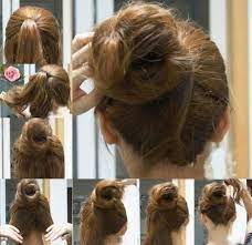 Messy Japanese Bun Steps Tutorial Hair Styles Long Hair Girl Stylish Hair
