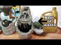 How To Make Very Nice Cemented Waterfall Fountain Water Fountain Youtube Diy Fountain Diy Water Fountain Waterfall Fountain