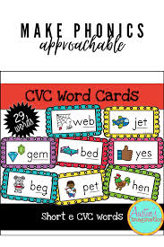 Cvc Word Activities Kindergarten Short Vowel Word Cards In 2020 Phonics Words Cvc Words Cvc Word Activities