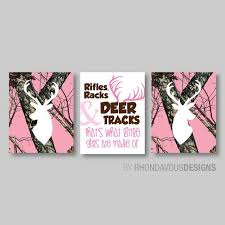 Camo room décor can become dark if at all used throughout. Pink Camo Deer Head Print Trio Tree Camouflage Antlers Buck Etsy Baby Girl Nursery Room Baby Stuff Country Baby Girl Room
