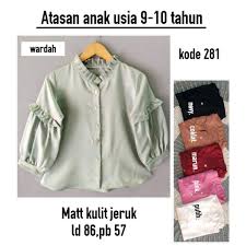 Model baju batik atasan merupakan salah satu jenis pakaian yang terkadang digunakan baik dalam acara formal maupun acara non formal. Harga Baju Kekinian Atasan Anak Terbaik Agustus 2021 Shopee Indonesia