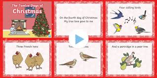12 Days Of Christmas Song Lyrics With Pictures Powerpoint