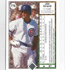 Formerly a catcher , girardi played for the chicago cubs , the colorado rockies , the yankees and the st. 1989 Upper Deck Joe Girardi Chicago Cubs Mint 776 On Kronozio