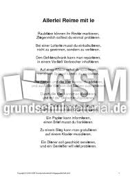 Mit fortgeschrittenen lernern erfinde ich lustige reimsätze. Reime Mit Ie Wortern Worter Mit Ie Rechtschreibfalle Rechtschreibung Deutsch Klasse 3 Grundschulmaterial De