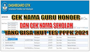 Check spelling or type a new query. Terbaru Cek Daftar Nama Honorer Yang Mengikuti Pppk 2021 Di Dashboard Gtk