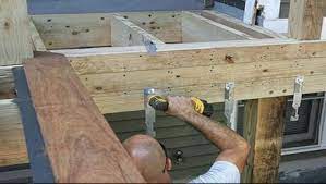 Ultimate Deck Build 2016 Critical Connections Part 5 Stairs Fine Homebuilding Building A Deck Diy Deck Joist Hangers