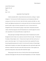 For example, if the topic is gender inequality in the workplace, you can share statistics from research that exemplifies the difference in incomes of the. Argumentative Essay Rough Draft Aids Humanitarian Aid