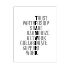 Shop for teamwork wall art from the getty images collection of creative and editorial photos. Teamwork Quotes Posters Motivational Wall Art Black And White Fine Art Nordicwallart Com