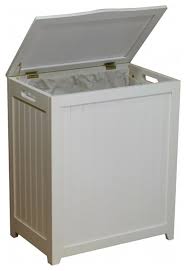 It adds durability and elegance to any room and helps to keep your room. White Solid Wood Rectangular Laundry Hamper Transitional Hampers By Hilton Furnitures Houzz