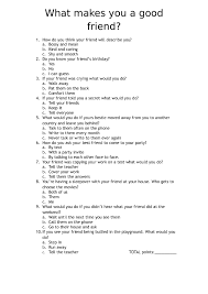 What Makes A Good Friend Best Friend Activities Friend Activities Social Emotional Learning