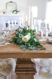Diy Eucalyptus Garland Easy Spring Centerpiece Modern Glam In 2020 Spring Table Settings Spring Table Centerpieces Decor