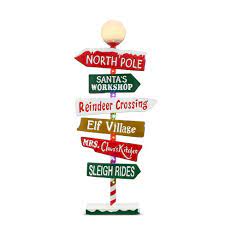 Shop meteor lights and light drops for a traditional look, or add a playful touch with festive shapes and holiday light signs. Mr Christmas Illuminated Metal Led North Pole Sign Outdoor Christmas Decoration 3 5 Target