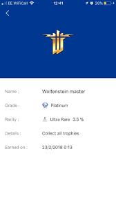 Sign up / log in. Wolfenstein New Order Platinum 6 Trophies