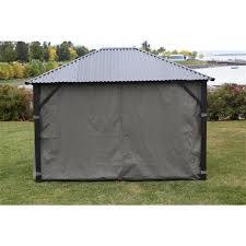 The open sides of a gazebo are like. F Corriveau International Corrideau Side Curtains For All Corriveau Gazebo Charcoal 10 Ft X 14 Ft B101419 Cur 228 Rona