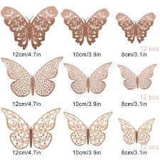 Maybe you would like to learn more about one of these? 48pcs Rose Gold Butterfly Wall Decals Decorations Stickers With 4 Patterns Butterflies Rose Gold Party Decoration For Home Nursery Classroom Kids Bedroom Decor Paperbgspen 3d Butterfly Wall Stickers Wall Decor Baby Guardebem Com