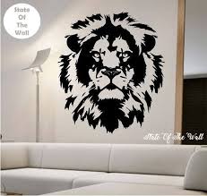 Lion Wall Decal Lion Face Vinyl Design Sticker Art Decor Etsy Animal Wall Decals Sticker Art Abstract Lion