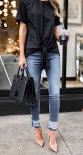 Stylish Spring Outfit Idea With A Pair Of Skinny Jeans Stylish Spring Outfit Spring Business Outfits Fashion