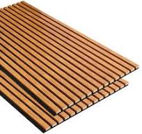 Natural Walnut Wood Slat Acoustic Panels 2 Pack, 4 ft. x 2 ft. Each for Home Office Studio Wall Decor SA1059B119 - The Home Depot