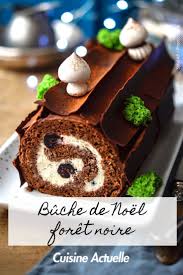 Buche De Noel Foret Noire Recettes Recette En 2020 Alimentation Buche De Noel Recette
