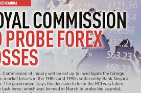Boken heter, som du skulle gissat, banken negara rm30 miljarder forex förlust scandal. Royal Commission To Probe Forex Losses Pressreader