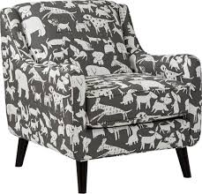Barkley Heights Dog Patterned Accent Chair Pattern Accent Chair Leather Accent Chair Blue Accent Chairs