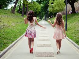 Two Women Walking On Pathway Rush Outfits Sorority Rush Outfits Fashion