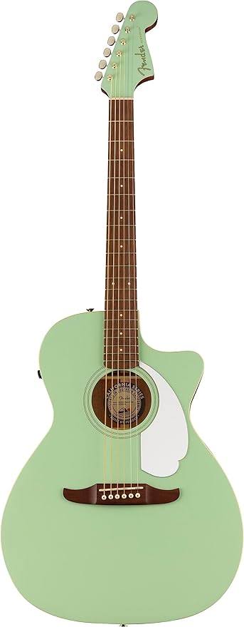 Fender Acoustic Guitar Dreadnought Cutaway Electronics Newporter Player Surf Green product image
