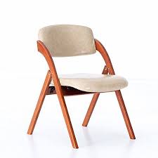 Zjm Foldable Beech Dining Room Chair Kitchen Living Room Chair Pu Cafe Lounge Chair Color A Size Set Of 1 Solid Wood Dining Chairs Chair Kitchen Chairs