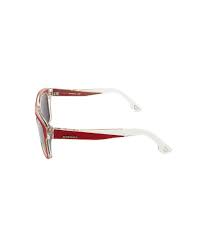 diesel dl0071 s 68c red denim transparent rectangular sunglasses modesens
