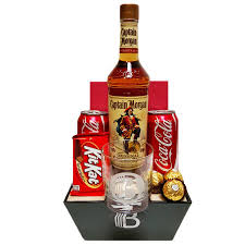 The Rum N 39 Coke Gift Basket Combines Their Favorite Rum With Their Favorite Mixer It Makes For One Really Aw Coke Gifts Whiskey Gifts Gift Baskets For Men