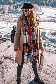 22 Pretty Plaid Outfits To Keep You Warm This Winter Nyc Winter Outfits Cold Outfits Cold Weather Outfits Winter