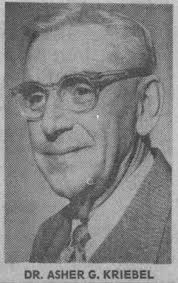 Dr Asher Griesemer Kriebel (1879-1962)