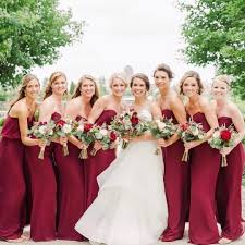 Pin On Burgundy Bridesmaids Dresses