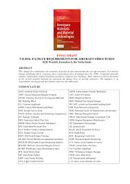 What is stress and how stress relate to aviation. Pdf Fatigue Requirements For Aircraft Structures