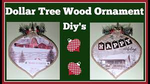 Dollar Tree Wood Ornament Diy S Very Easy Project So Many Possibilities Youtube Dollar Tree Christmas Easy Christmas Ornaments Dollar Tree Crafts
