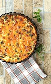 Easy Crustless Bacon Quiche Broccoli Cheddar Quiche Recipe Recipe Quiche Recipes Bacon Quiche Favorite Breakfast Recipes