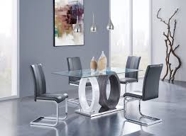 A traditional wooden table is beautiful too, but there is something about the modern charm of a glass unit. G1628 Ii Table D1628 915 Global Furniture Usa Dining Room Sets In 2021 Modern Dining Room Glass Dining Room Table Glass Dining Table Set