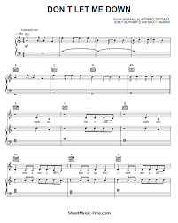 Acid, fruity loops, ableton, pro tools, garageband, pro tools, cubase. Don T Let Me Down Sheet Music The Chainsmokers Sheetmusic Free Com