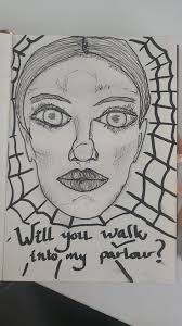 inktober day 2: spider A mix between venom and a xenomorph