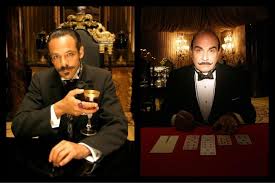 Alexander Siddig David Suchet In Poirot Cards On The Table Poirot Agatha Christie Death In The Clouds