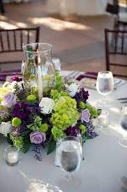Purple Green And White Flower Centerpieces Purple Wedding Centerpieces White Flower Centerpieces Purple And Green Wedding