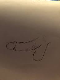 Realistic penis drawing