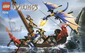 7016 Viking Boat Against The Wyvern Dragon Viking Boat Lego Vikings