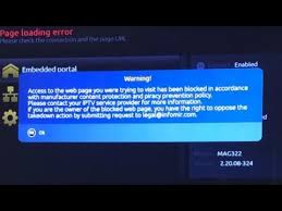 Tried to factory reset from the system utility menu. Video Unblock Mag 250