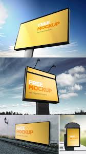 Four Outdoor Sign Mockup Sign Mockup Outdoor Signs Photoshop Mockup Free