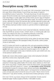 Descriptive Essay 350 Words In 2021 Essay Dissertation Business Planning